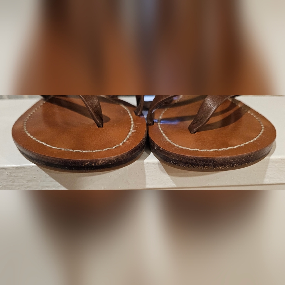 Tory Burch Brown Leather Sandals - Picture 5 of 5
